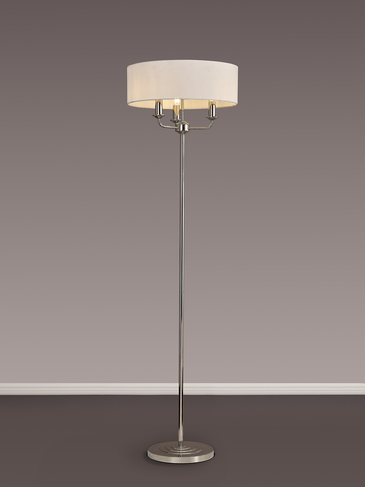 Banyan PN WH Floor Lamps Deco Shaded Floor Lamps